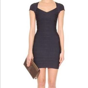 Real Herve Leger Raquel bandage bodycon dress sz S